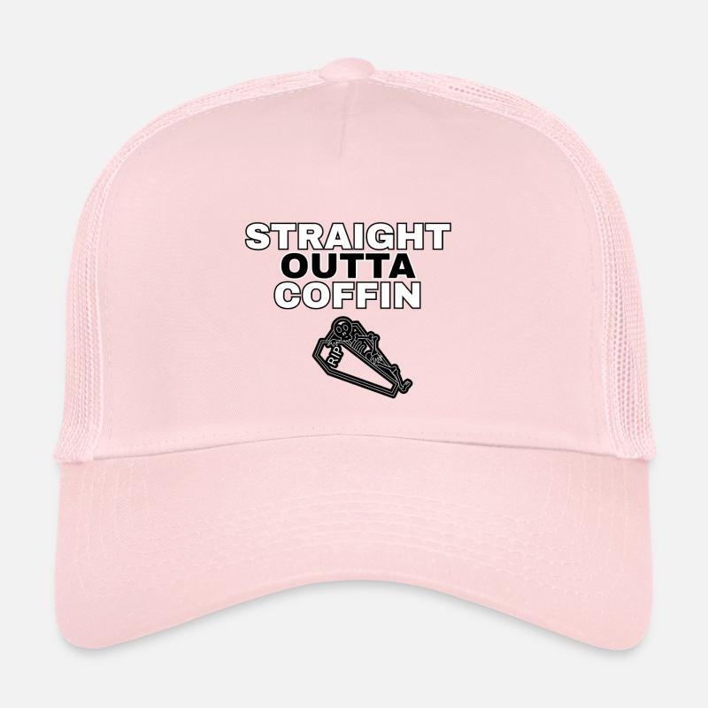 Conception de squelette de cercueil droit Casquette trucker 