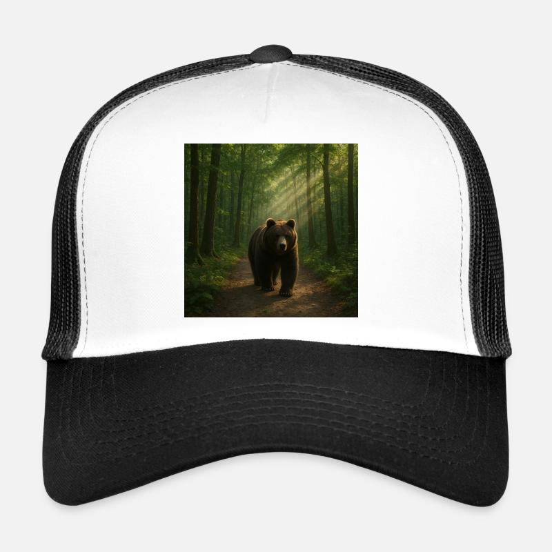 Sunbeams Bear in Forest Trucker Cap