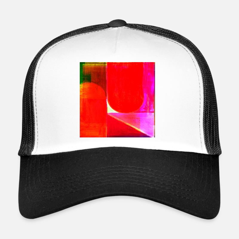Géométrie du bloc de couleur néon Casquette trucker 
