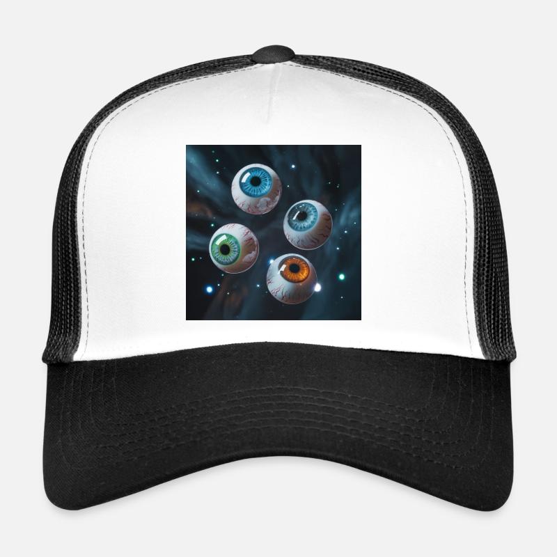 Des yeux surréalistes dans l’espace Casquette trucker 