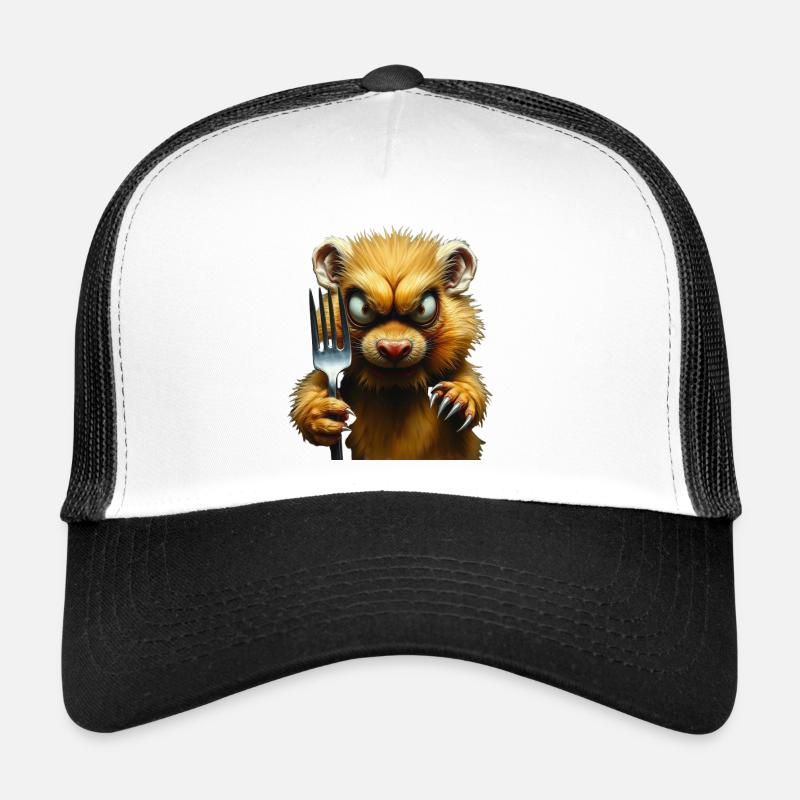 Hamster d’horreur avec fourchette Casquette trucker 