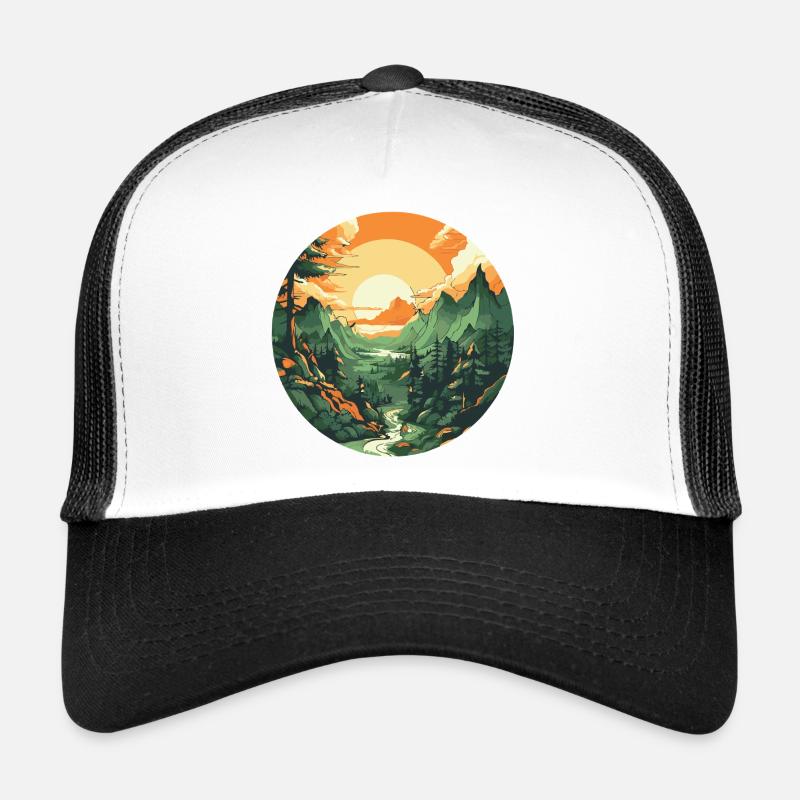Circular Sunset Trucker Cap
