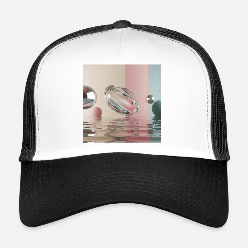 Pastel reflections in an abstract sphere Trucker Cap