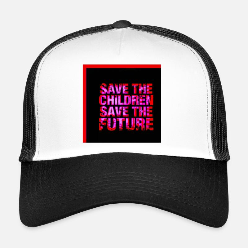 Neon Text Save the Future - Trucker Cap - white/black