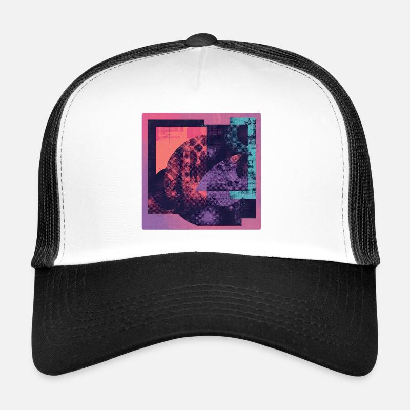 Neon Kollage Geometrische Muster Trucker Cap