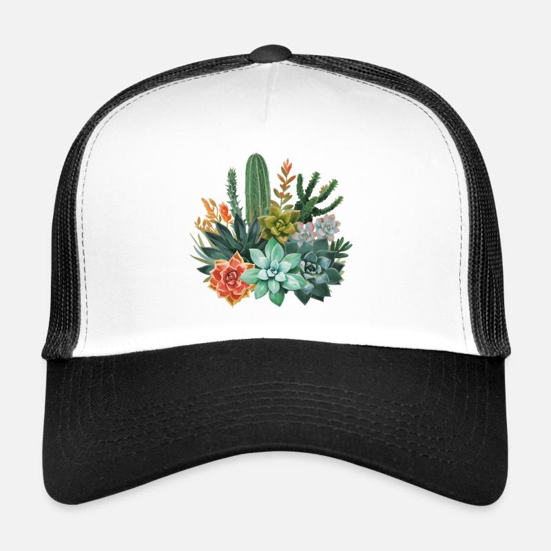 Succulents & Cacti Watercolor Composition Trucker Cap