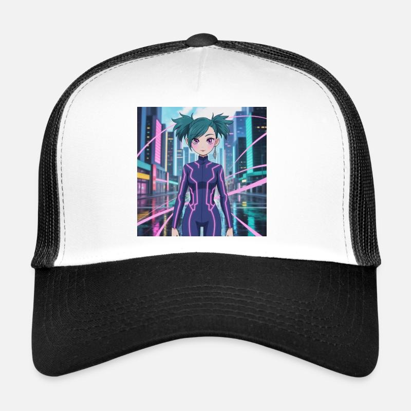 Neon Cybersuit Lichtlinien Trucker Cap