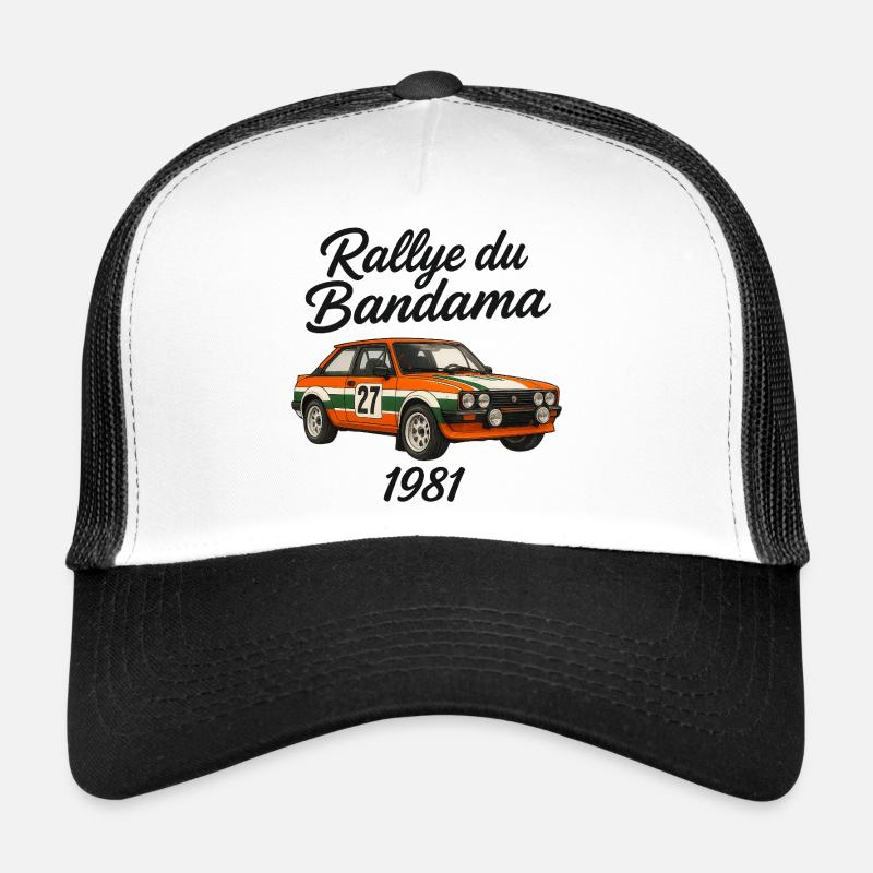 Rallye du Bandama 1981 - Casquette trucker  - blanc/noir