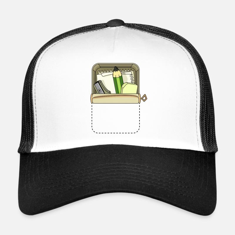BOÎTE DE POCHE - Casquette trucker - blanc/noir