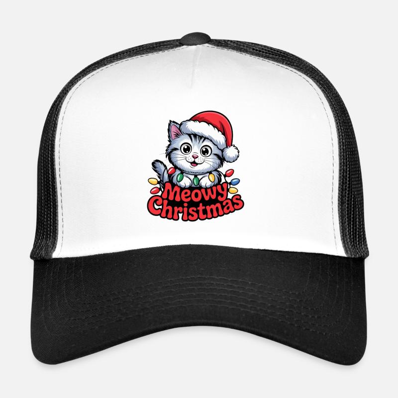 Chat de Noël – Miaou Noël Mignon Vacances Casquette trucker 