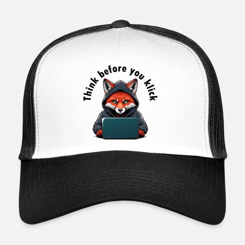 Réfléchissez avant de cliquer - Cybersécurité Casquette trucker 