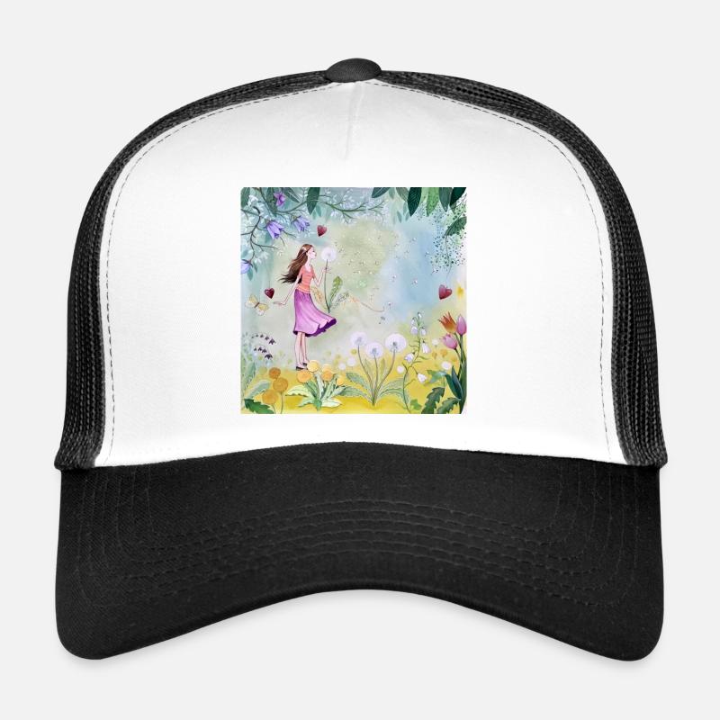 Elfe au royaume des fleurs Casquette trucker 