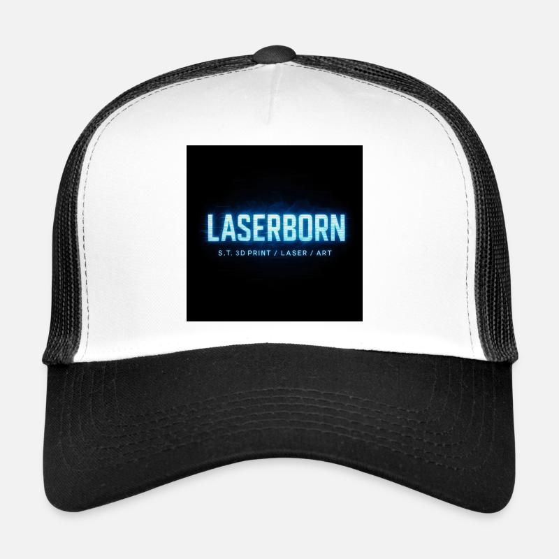 LaserBorn Neon Tech Print Trucker Cap