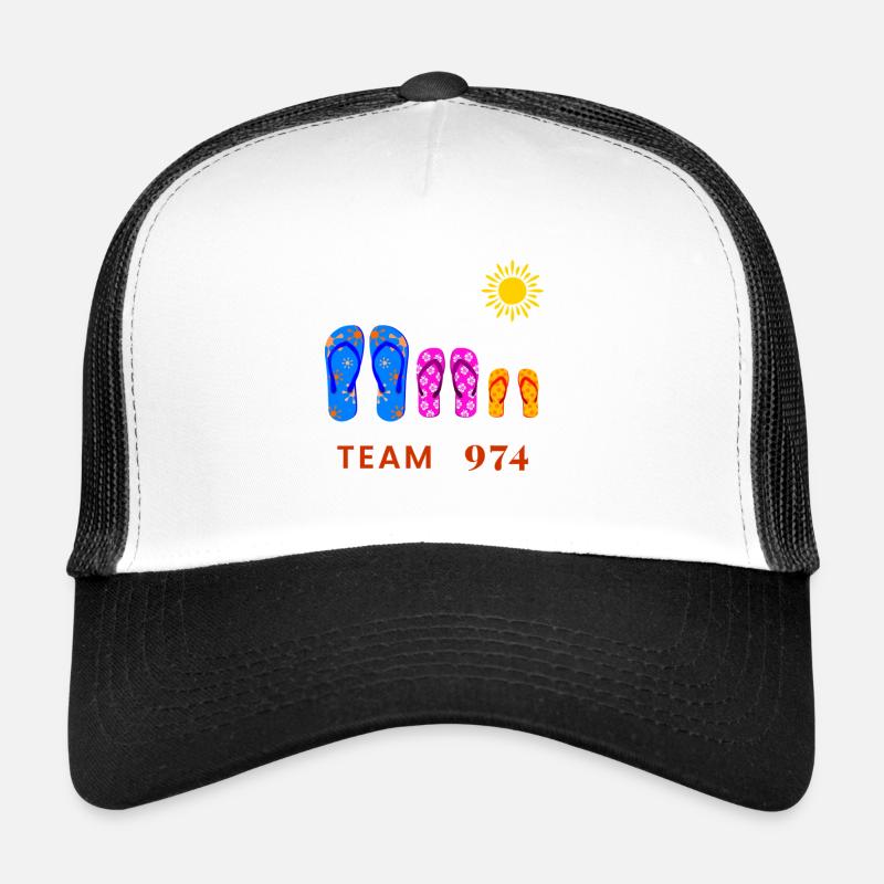 Team 974 Tropical Sun Flip Flops Trucker Cap