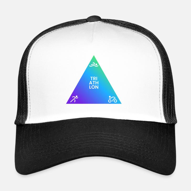 Logo triathlon triangulaire dégradé Casquette trucker 