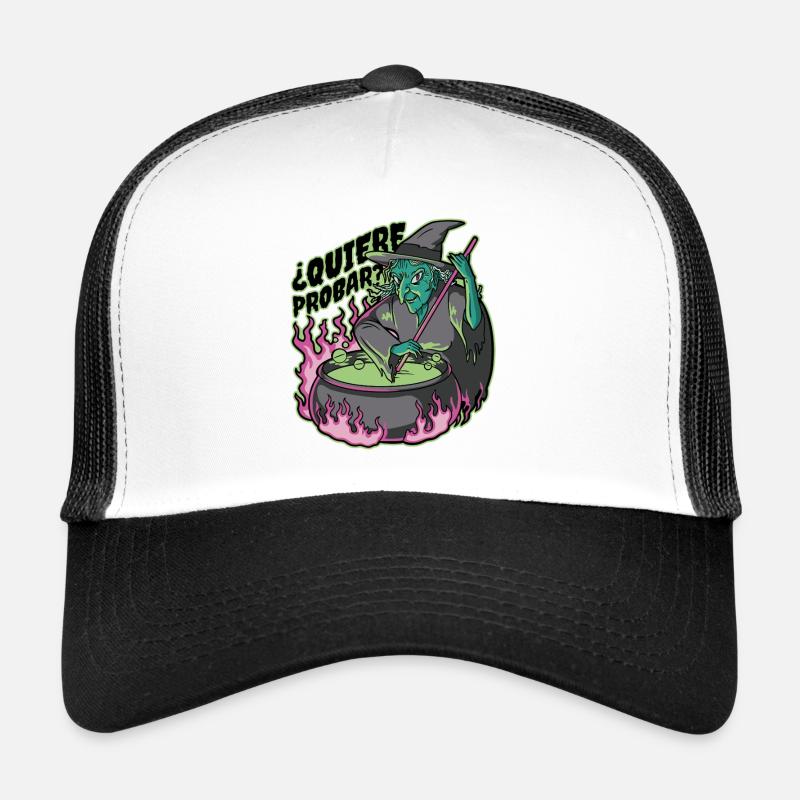 Sorcière néon dans le chaudron Casquette trucker 