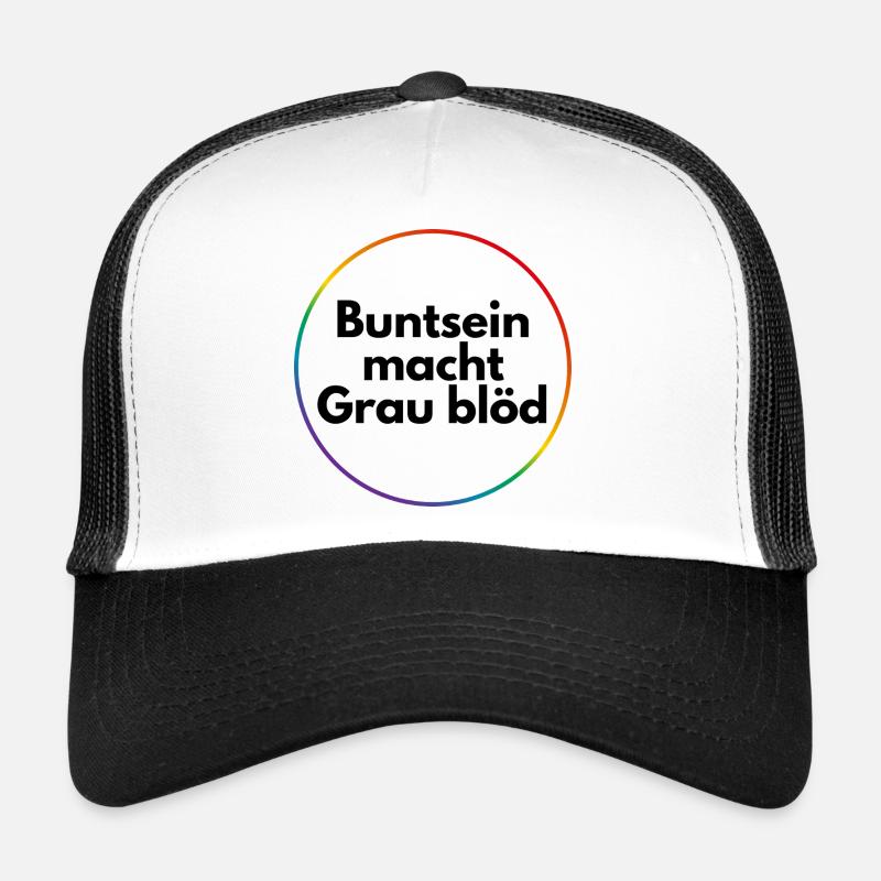 Being colorful makes gray stupid - Trucker Cap - white/black