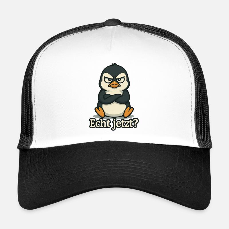 Pinguin Echt Jetzt? - Trucker Cap - Weiß/Schwarz