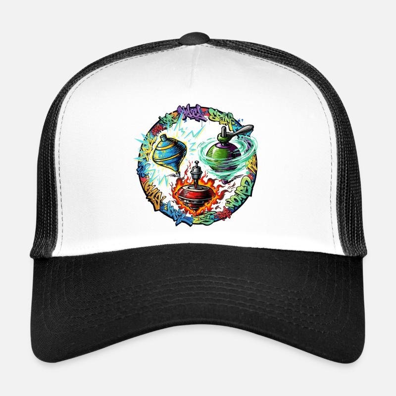 Cercle de graffitis de feu Yoyo Casquette trucker 