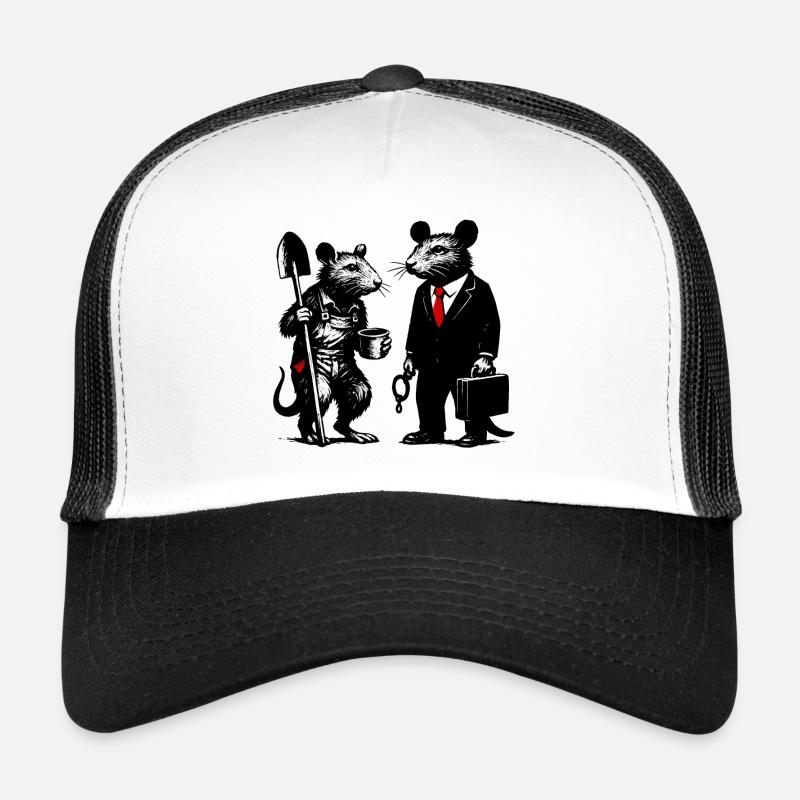 Rat ouvrier et rat de bureau Casquette trucker 