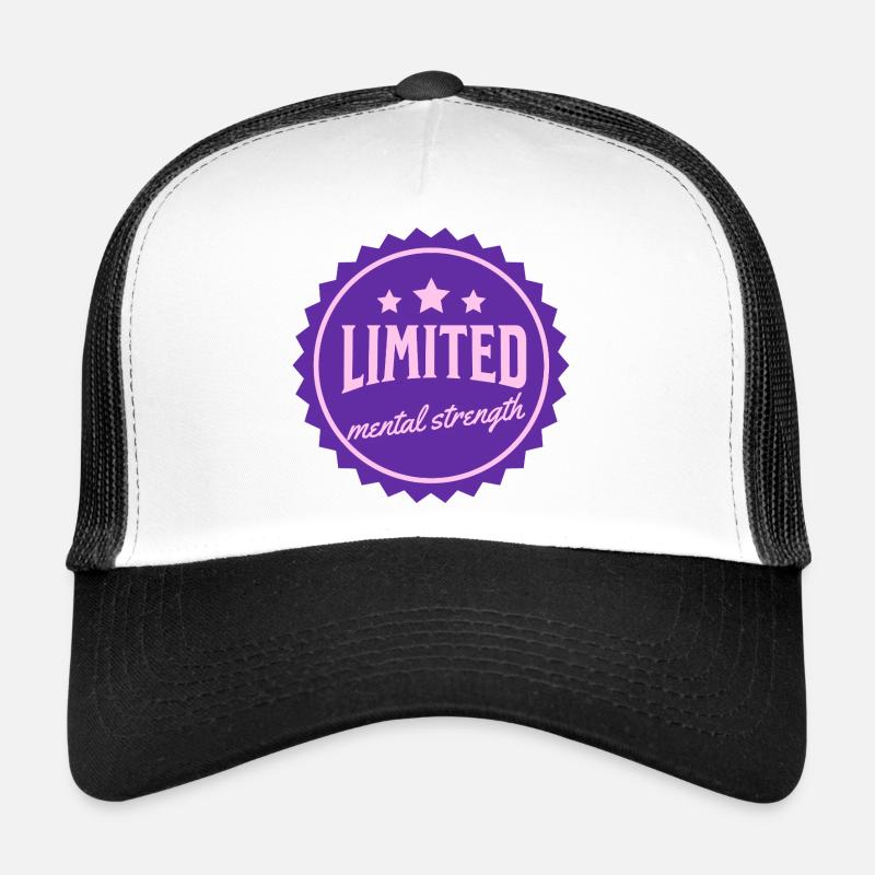 Force mentale limitée - Casquette trucker  - blanc/noir