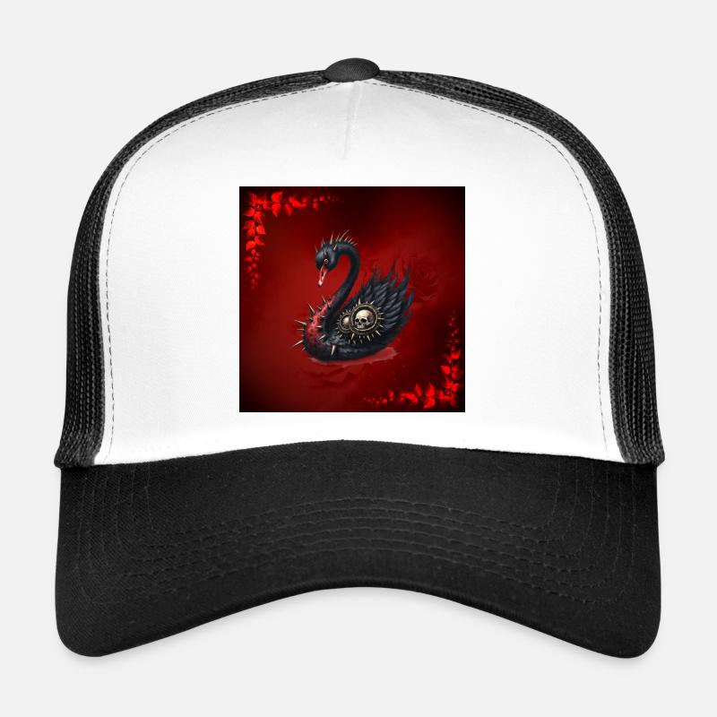 Black Swan with Thorns Trucker Cap