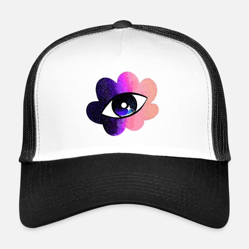 Oeil Cosmique En Fleur Dégradée Casquette trucker 