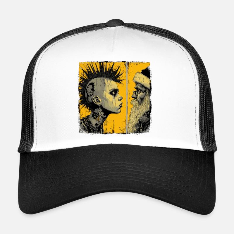 Le punk rencontre le Père Noël Casquette trucker 