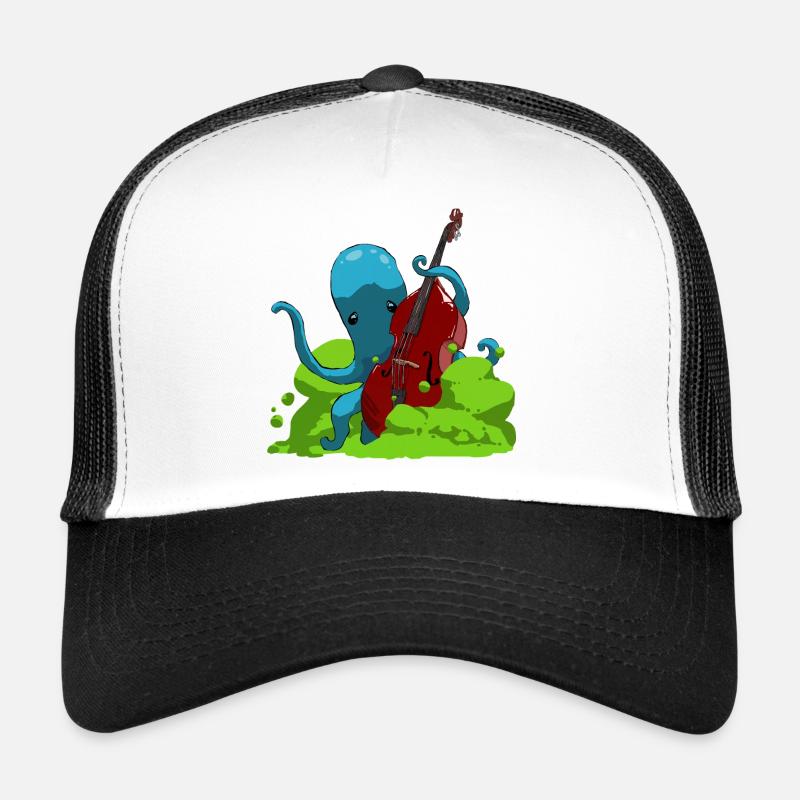 Octopus joue de la basse Casquette trucker 