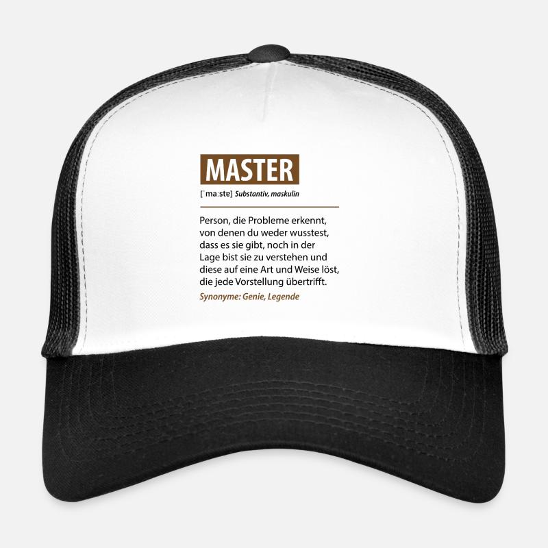 Lustige Master Sprüche Definition Geschenke Trucker Cap