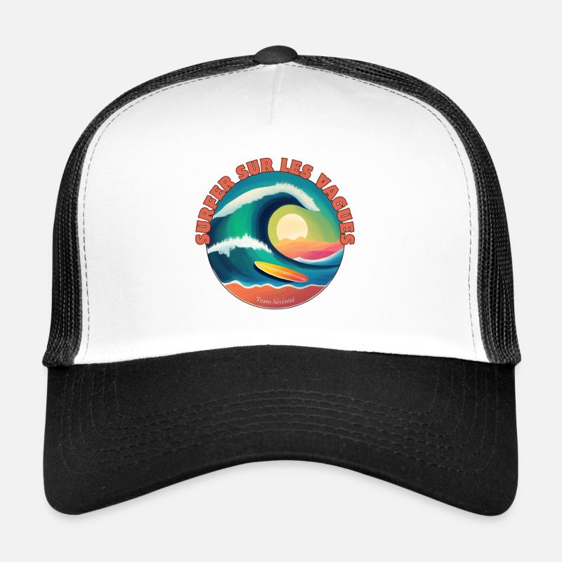 Surfer sur les vagues Casquette trucker 