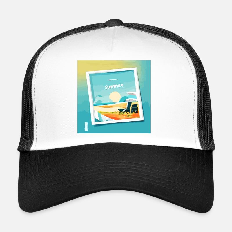 Summer at the beach - Trucker Cap - Weiß/Schwarz