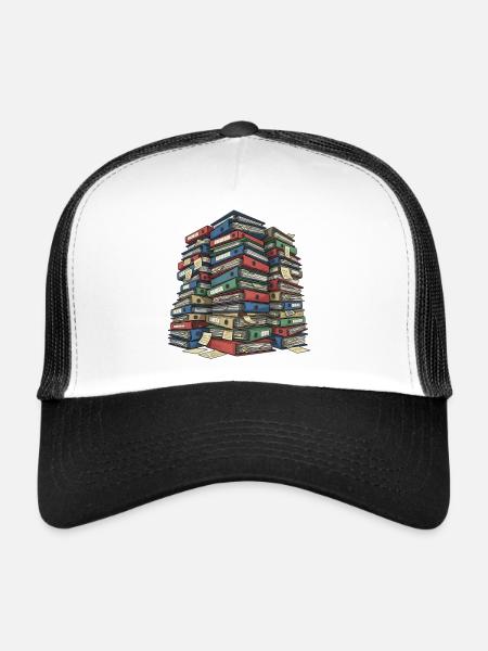 Folder Stack Office Chaos - Trucker Cap - white/black - Front