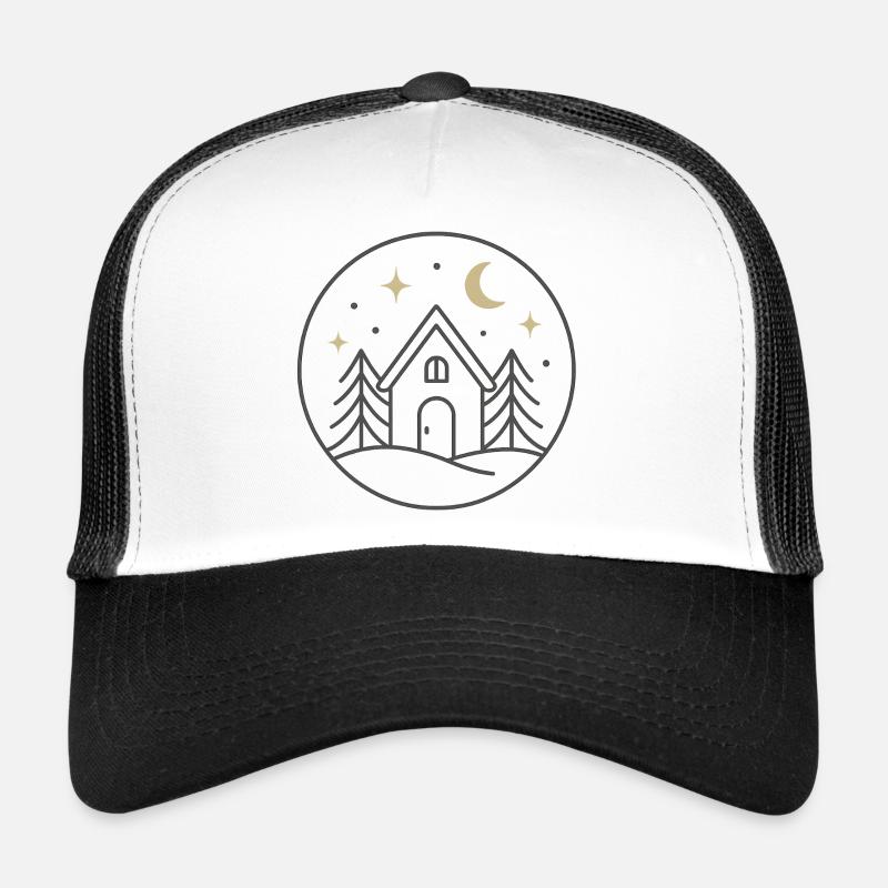 Mondscheinwald Häuschen - Trucker Cap - Weiß/Schwarz