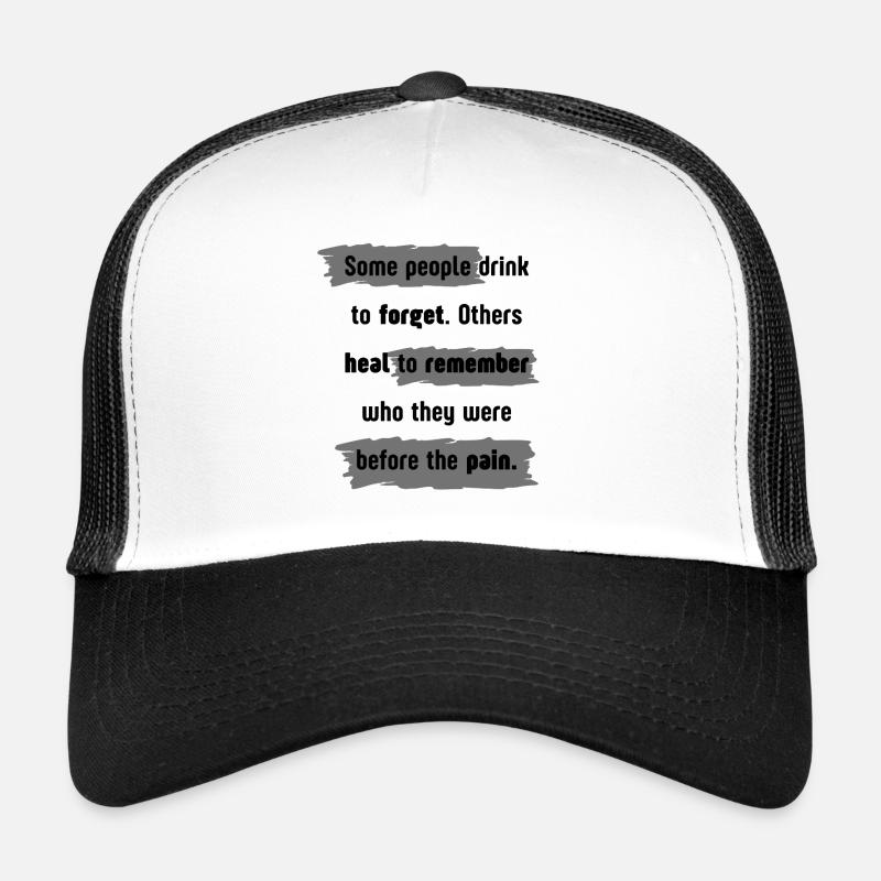 Heal To Remember-Design - Trucker Cap - Weiß/Schwarz