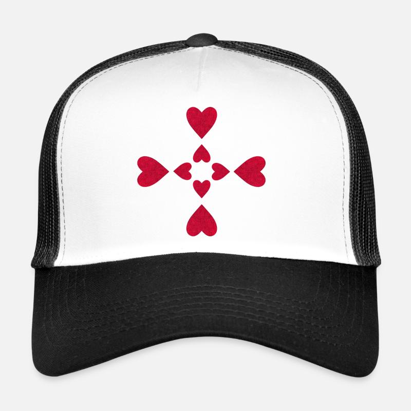 Glitzernde Kreuzherzen Trucker Cap