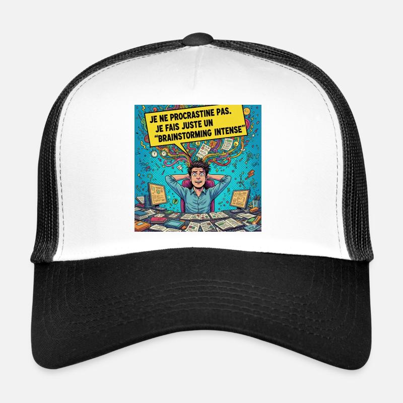 Brainstorming Intense Pop Art - Trucker Cap - white/black