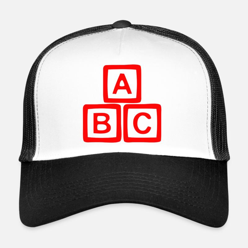 Conception contrastée de bloc ABC Casquette trucker 