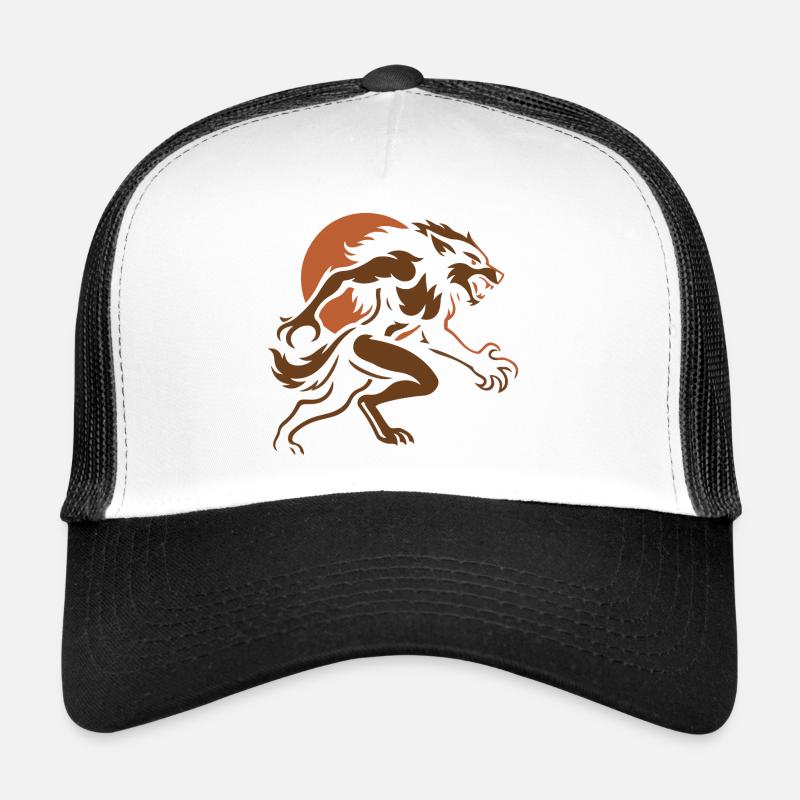 Loup brun dans la tempête Casquette trucker 