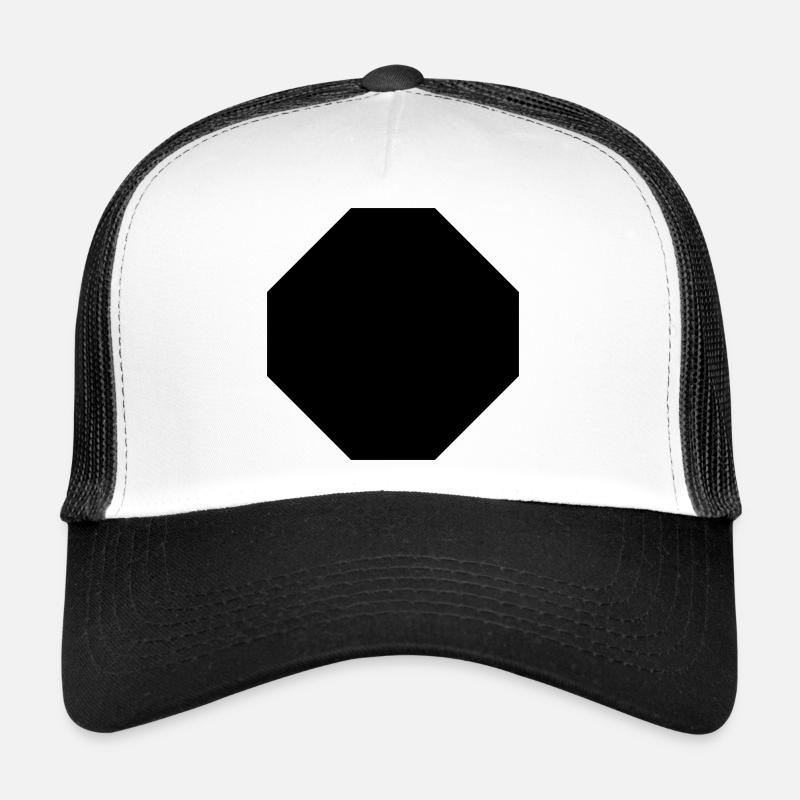 octogone - Casquette trucker  - blanc/noir