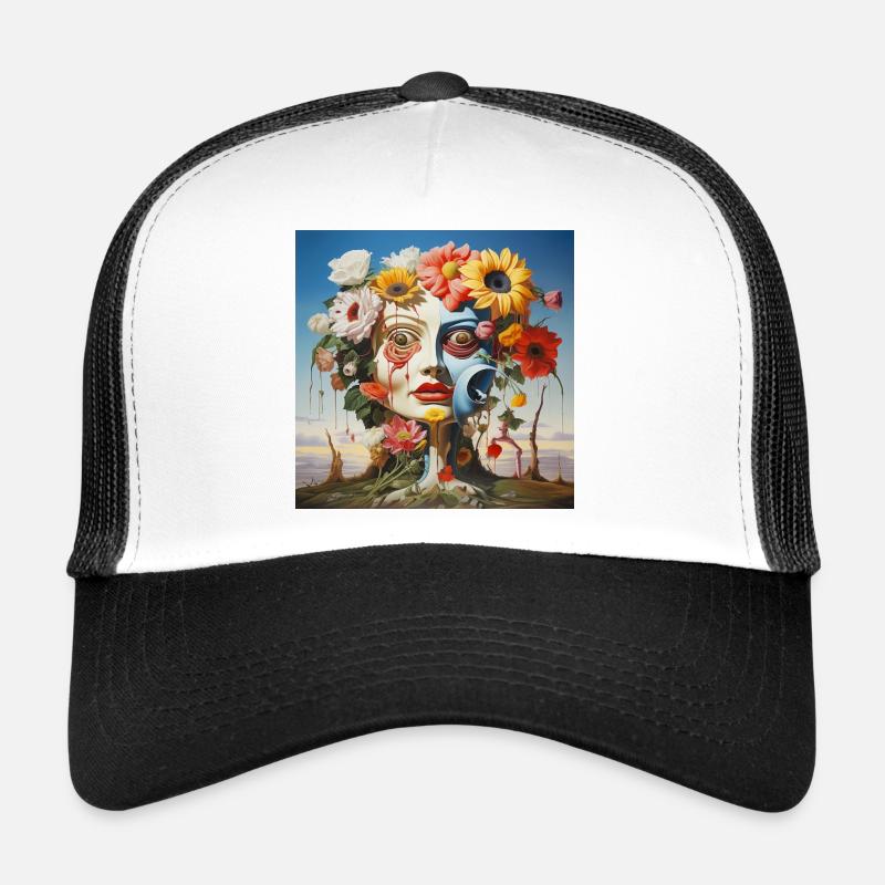 Flower Masks Double Face Trucker Cap