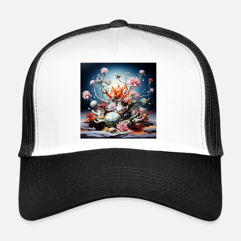 Alchimie florale au néon Casquette trucker 
