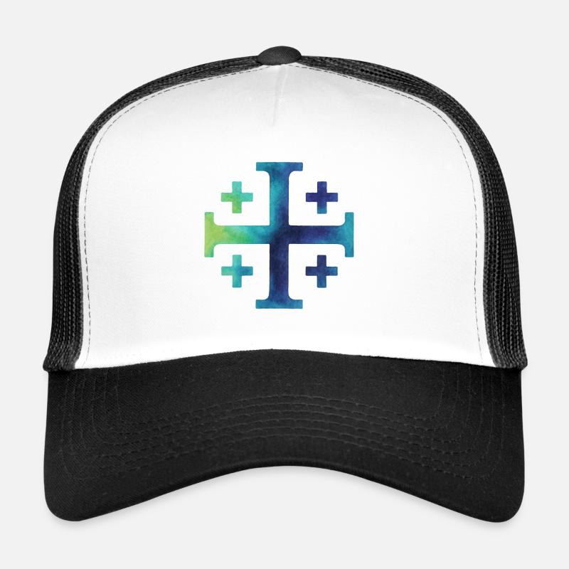 Croix de Kairos (Croix de Jérusalem) – Mer profonde Casquette trucker 