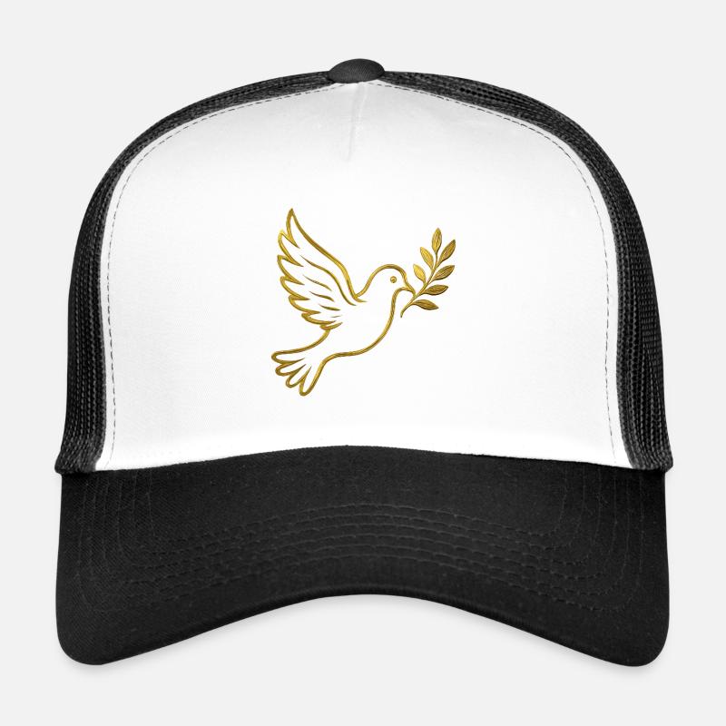 NEU -- Goldene Taube mit Olivenzweig. Trucker Cap