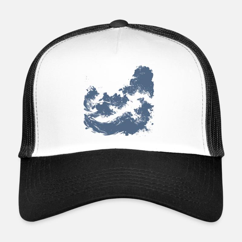 Whitewater Rafting Brush Art Trucker Cap