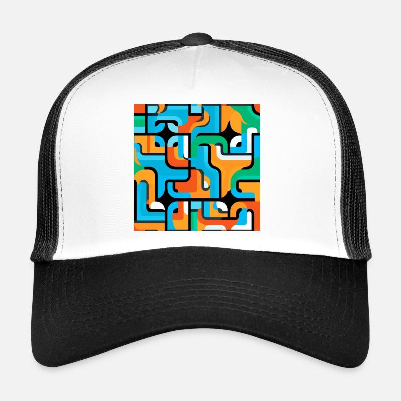 Farbiges Netz Muster Abstrakt Trucker Cap