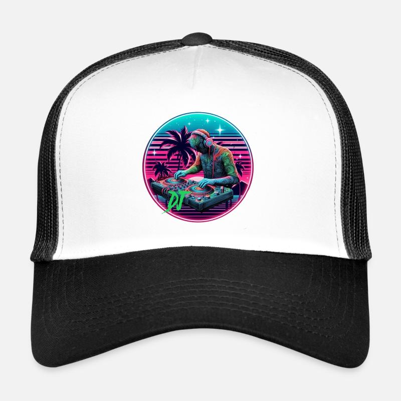 DJ - Trucker Cap - Weiß/Schwarz