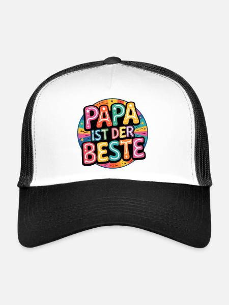 DAD IS THE BEST - Trucker Cap - white/black - Front