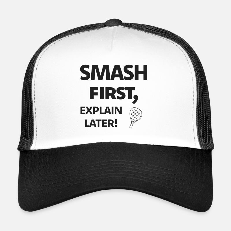 Smash first, explain later! Black Trucker Cap