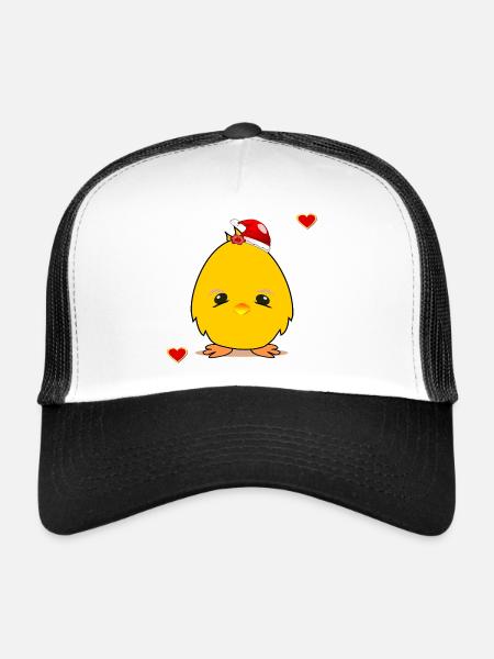 Noël poussin Noël Coeur de Noël - Casquette trucker  - blanc/noir - Devant